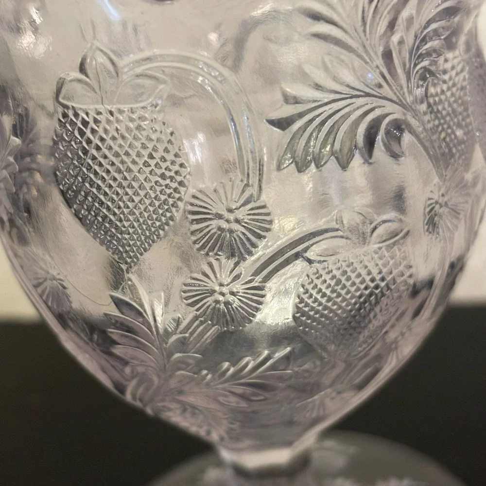 Elegant Glass Creamer with Strawberry Design with a hint of Amethyst color - Picture 7 of 7